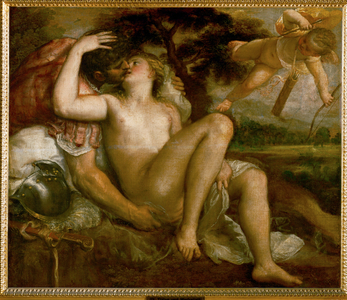 Mars, Venus, and Amor (oil on canvas)