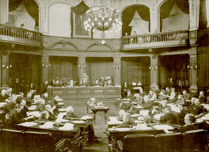 The London School Board in Session (b/w photo)
