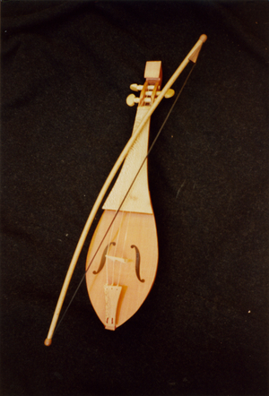 Rebec with bow