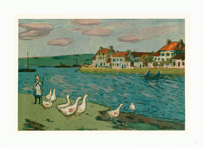 Banks of the River (Les Bords De Riviere), 1897, Color Lithograph