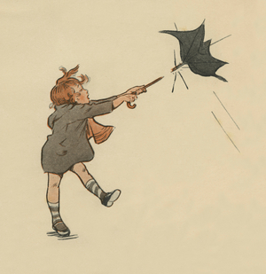 Child in the rain