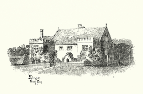 Edington Priory Farm (litho)