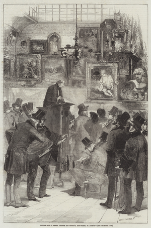 Picture Sale at Messers Christie and Manson's, King-Street, St James's (engraving)