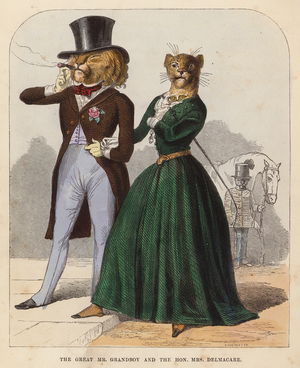 The Great Mr Grandboy and the Hon Mrs Delmacare (colour litho)