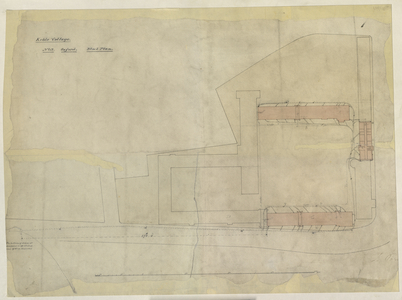 Keble College - Blocks 1, 2 and 3. No 12. Block Plan, c.1865-c.1880 (pen & ink and wash on paper)