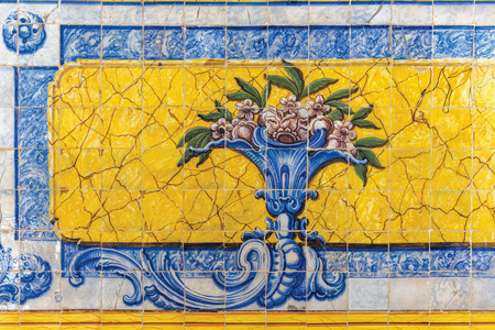 Lisbon, Portugal. 18th century decorative azulejos (or tiles)., 2022 (photo)