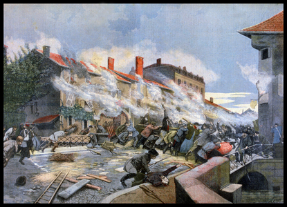 On 9 October 1870, manning the fortifications against the invading Prussians, Rambervillers, Eastern France, 1870