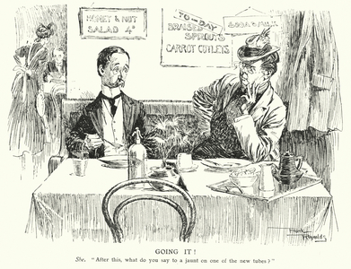 Cartoon by Frank Reynolds (colour litho)