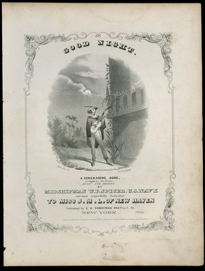 Good Night, A Serenading Song, 1841 (print)