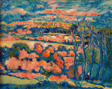 Evening Landscape (oil on canvas)