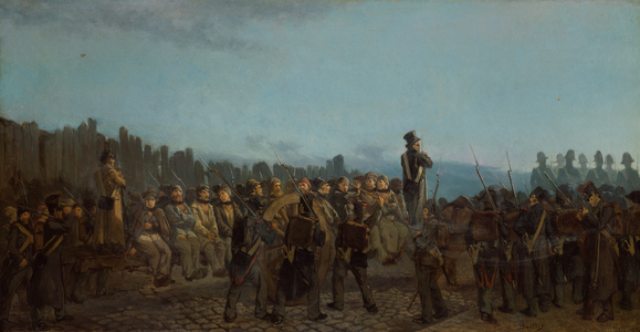 Convicts departing from Kremlin Bicetre (oil on canvas)