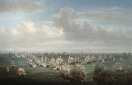The Battle of Trafalgar (oil on canvas)