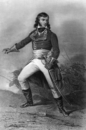 Lazare Hoche (1768-1797) french officer who served (wars of the Frenc Revolution and war of Vendee), engraving
