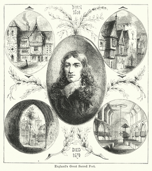 John Milton, England's Great Sacred Poet (engraving)