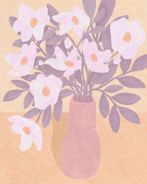 Flowers in Pink Vase, 2023 (digital)