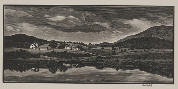 Pastorale, Vermont, 1942 or 1943 (wood engraving)