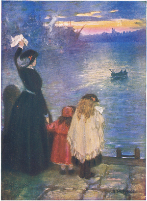 Parting: "It is decreed by heavens bequest, that man from all he loves best, must sever (colour litho)