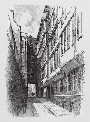 Middle Temple Lane (litho)