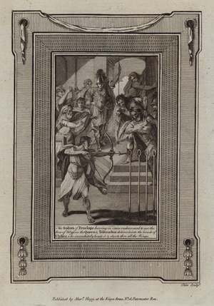 Illustration for Homer's Odyssey (engraving)