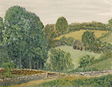 Cotswold Dale (oil on hardboard)