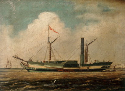 Cross-Channel Steamer 'Belfast' off Brighton (oil on canvas)