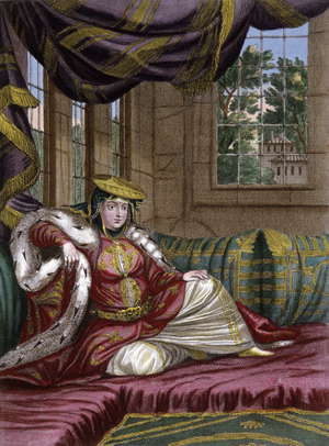 Jewish lady in the Ottoman Sultan court, 1707-1708 (engraving)