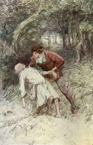 Illustration for Shakespeare's As You Like It (colour litho)