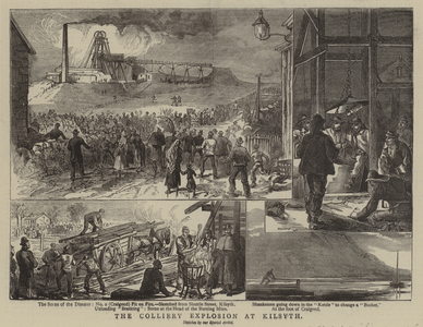 The Colliery Explosion at Kilsyth (engraving)