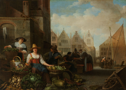 The Vegetable Market, 1662 (oil on panel)
