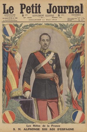 King Alfonso XIII of Spain (colour litho)