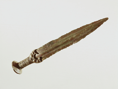 Bronze dagger from an oak-coffin burial of a girl at Egtved near Kolding, Denmark (bronze)