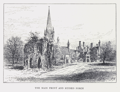The Main Front and Ruined Porch (engraving)