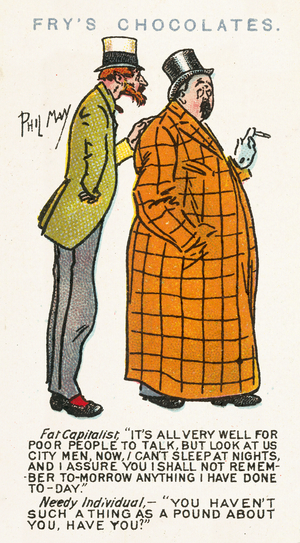 Phil May sketch (colour litho)