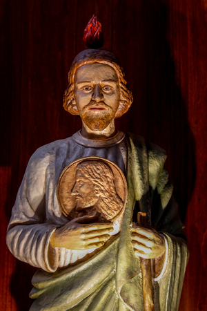 Badia di sant'Agata 18th-century church, Catania, Sicily (Italy). Apostle St Jude Taddeus. (photo)