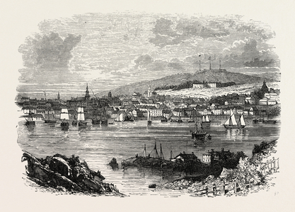 Halifax, North America, US, USA, 1870s Engraving