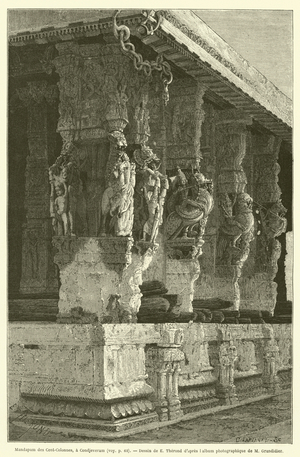 Mandapam des Cent-Colonnes, a Condjeveram (engraving)