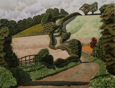 Baxton's Road, 2016 (w/c with ink & gouache on paper)