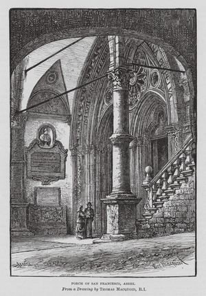 Porch of San Francesco, Assisi (engraving)