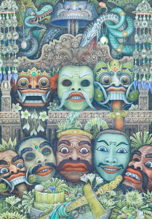 Ceremonial day for weapons, 1975 (tempera on canvas)