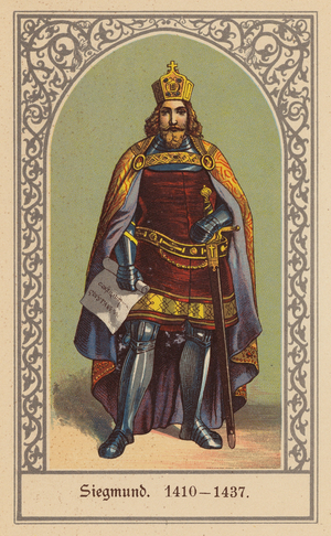 Sigismund, Holy Roman Emperor (colour litho)
