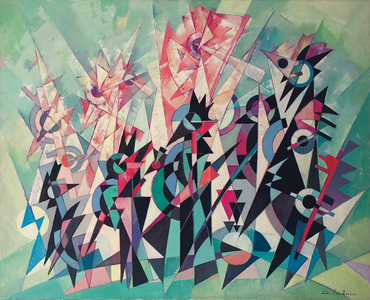 Cubo-futurist Composition (oil on canvas)