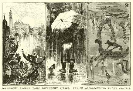 Different People take Different View.-Venice according to Three Artists (engraving)