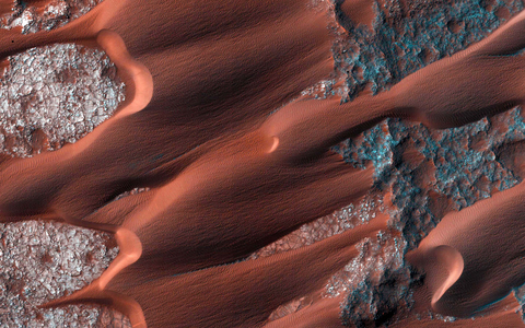 Nili Patera; one of the most active dune fields on Mars, 2014
