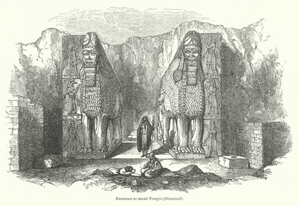 Entrance to Small Temple (Nimroud) (engraving)