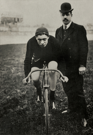 Portrait of the Belgian cyclist Albrecht Van Der Stuyft ( 1883 , ? ) (photograph)