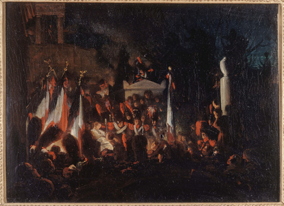 Last honors for Benjamin Constant, Père-Lachaise cemetery, December 12, 1830. Current 20th arrondissement, between 1825 and 1835 (oil on canvas)