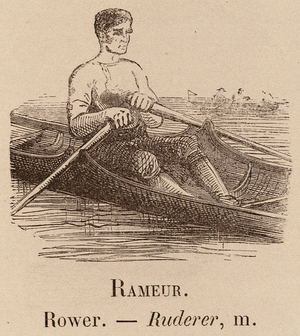 Le Vocabulaire Illustre: Rameur; Rower; Ruderer (engraving)