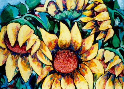 Sunflower Clusters 2005 Hyacinth Manning (b.1954 African-American) Acrylic on Canvas