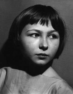 Portrait of a girl, 1960 (b/w photo)