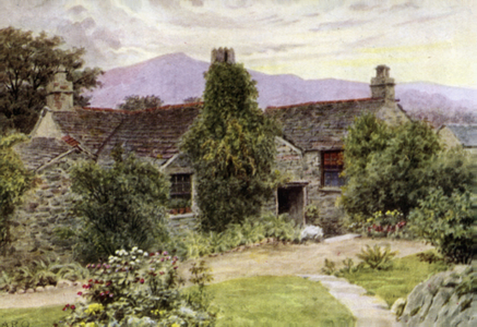 Dove Cottage, Grasmere (colour litho)